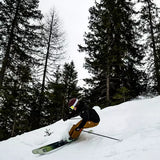 Volkl Women's Blaze 94 Skis 2024 - White skis with black binding mounts and yellow accents on top sheet.