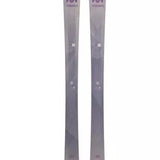 Volkl Women's Kenja 88 Skis 2024 - White skis with purple logo and writing on top.