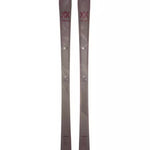 Volkl Women's Yumi 80 Skis 2024 - A pair of skis with a brown top sheet and red logo on the tip.