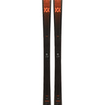 Völkl Mantra 102 Flat Skis 2025 - A pair of black skis with a red logo on top and white lettering at the bottom.