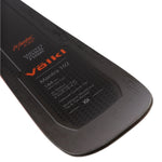 Völkl Mantra 102 Flat Skis 2025 - Black skis with orange lettering and a white logo on top.