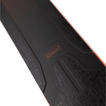 Völkl Mantra 102 Flat Skis 2025 - Black skis with a subtle red stripe along the top edge, featuring a textured pattern on the base and a distinctive logo near the tip.