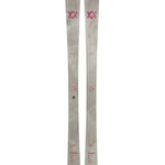 Völkl Women's Secret 88 Flat Skis 2025 - White skis with pink logo and text on top.