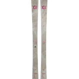 Völkl Women's Secret 88 Flat Skis 2025 - White skis with pink logo and text on top.