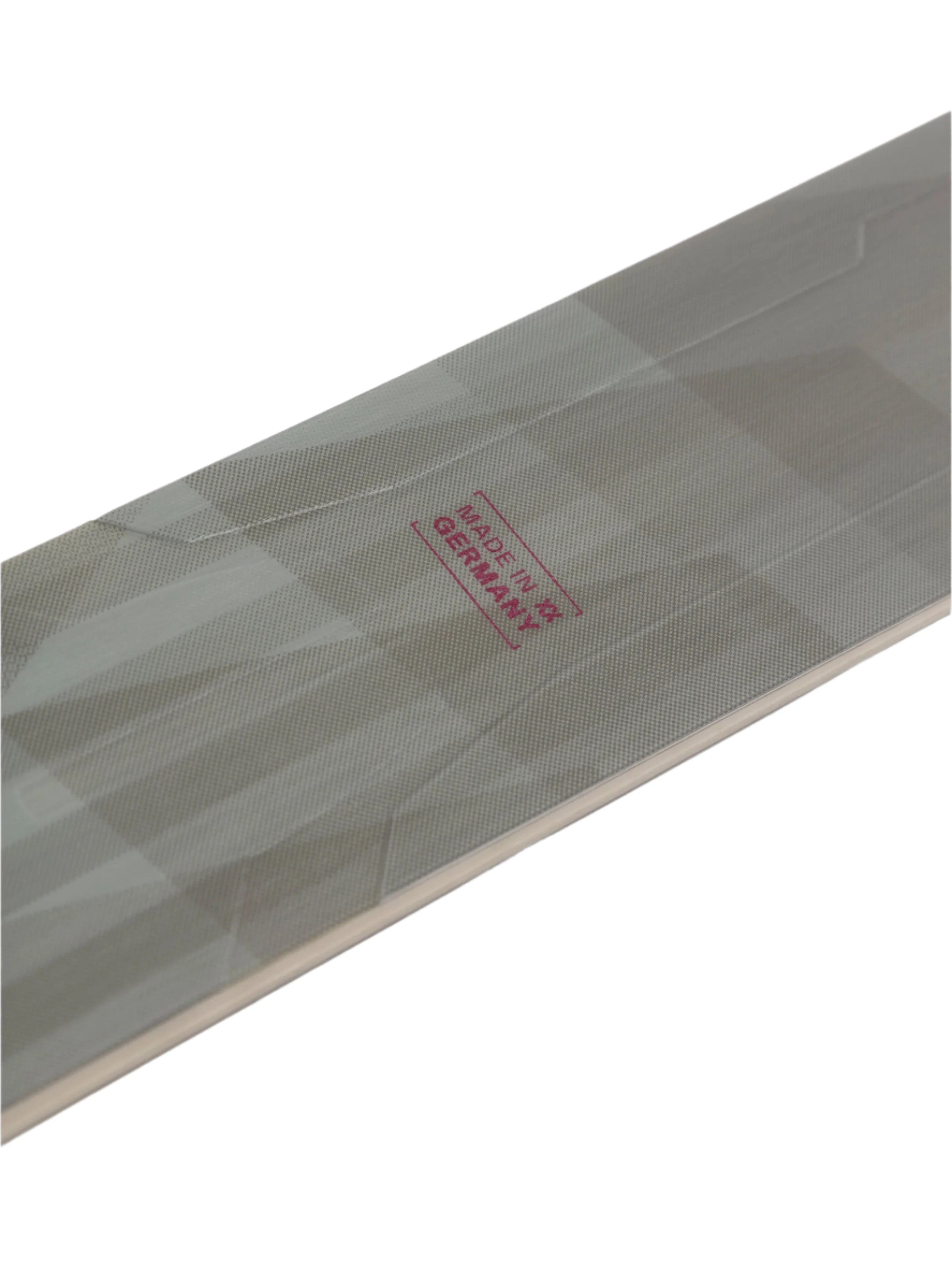 Völkl Women's Secret 88 Flat Skis 2025 - White skis with a subtle pattern of darker gray lines and geometric shapes.