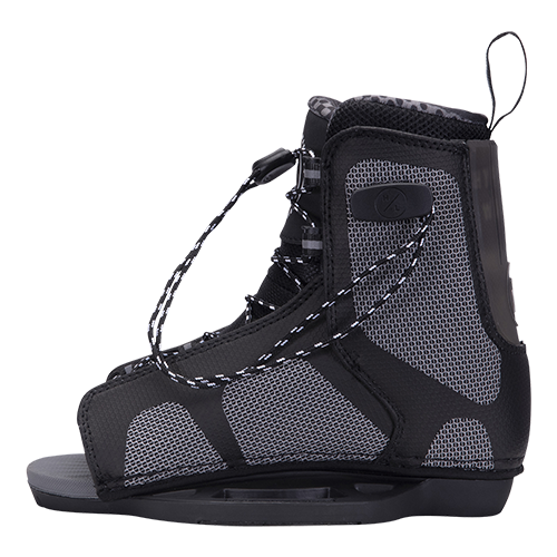 Hyperlite Junior's State 2.0 Package 2024 - A black and white boot with a mesh upper, featuring a strap at the top and laces on the side.