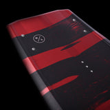 Hyperlite Riot Wakeboard 2024 - A red wakeboard with a black graphic of a man riding it on the top deck.