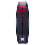 Hyperlite Riot Wakeboard 2024 - A black wakeboard with red accents and a white logo on top.