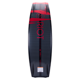 Hyperlite Riot Wakeboard 2024 - A black wakeboard with red accents and a white logo on top.