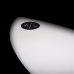 Hyperlite Condor Wakesurf Board 2024 - A white wakesurf board with a black logo on its top left corner.