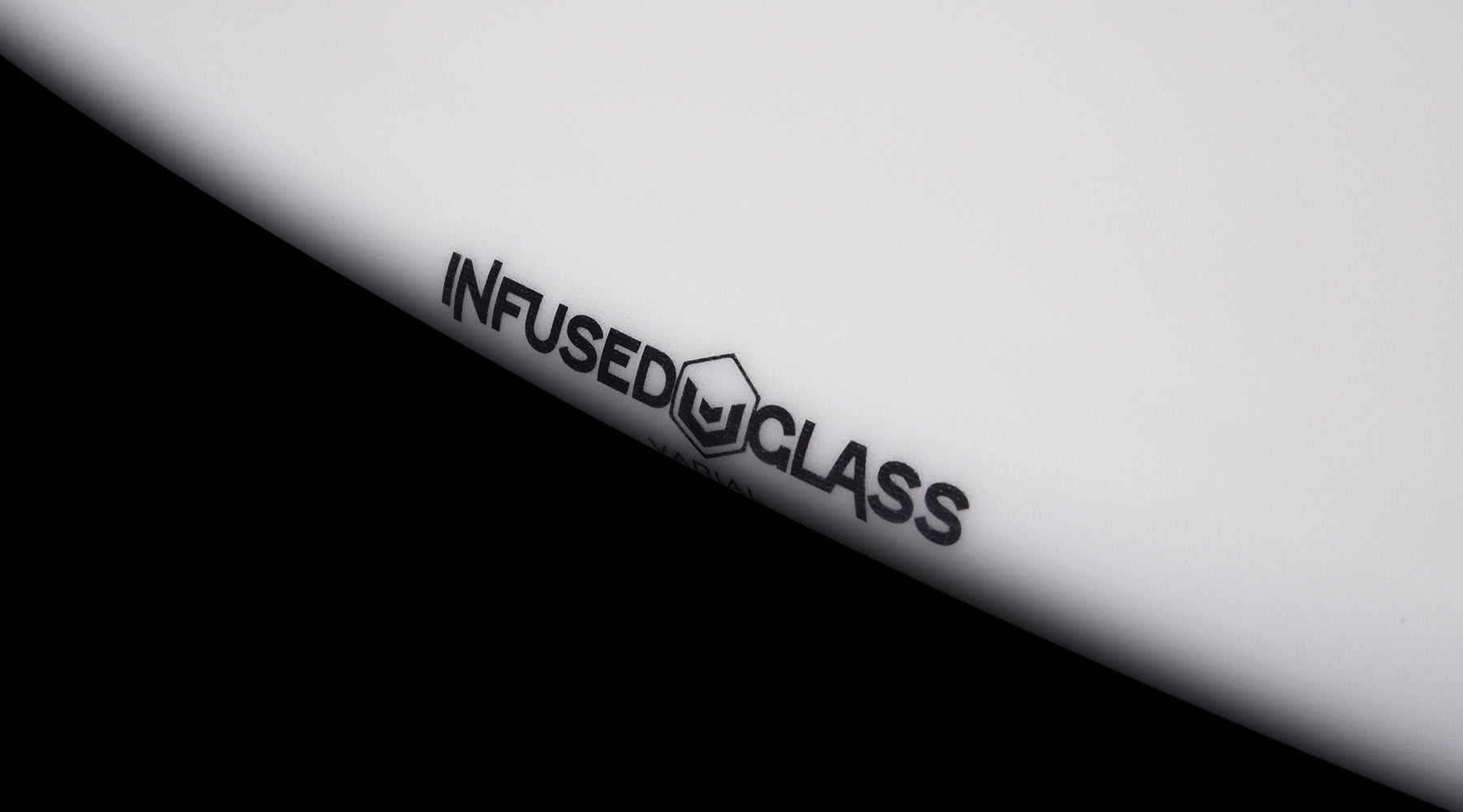 Hyperlite Condor Wakesurf Board 2024 - A white wakesurf board with a black logo on its side, featuring a geometric design and the word "Condor" written in bold letters.