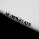 Hyperlite Condor Wakesurf Board 2024 - A white wakesurf board with a black logo on its side, featuring a geometric design and the word "Condor" written in bold letters.