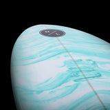 Hyperlite Frother 2.0 Wakesurf 2024 - A wakesurf board with a white deck and black rails, featuring a distinctive "Frother" logo on its top surface.