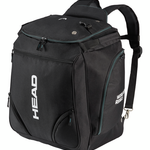Head Heated Boot Bag - Black boot bag with white logo on top, zippered pocket and handle.