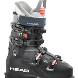 Head Women's Edge LYT 90 Ski Boots 2024 - Black ski boot with white trim and orange accents.