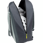 Head Women's Boot Bag 30L 2024 - A dark gray boot bag with a zippered top and two side pockets, featuring a small white logo on the front.