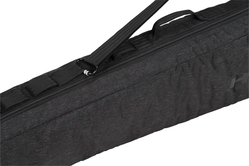 Head Kore Single 220cm Ski Bag 2024 - Black ski bag with zippered top and two black shoulder straps.