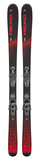 Head Kore X 80 LYT Skis with PR 10 Bindings 2024 - Black skis with red and white lettering, featuring a distinctive "Kore" logo on the top of each ski.