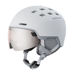 Head Women's Rachel Visor Helmet 2025 - A white helmet with a clear visor and gray logo on top.