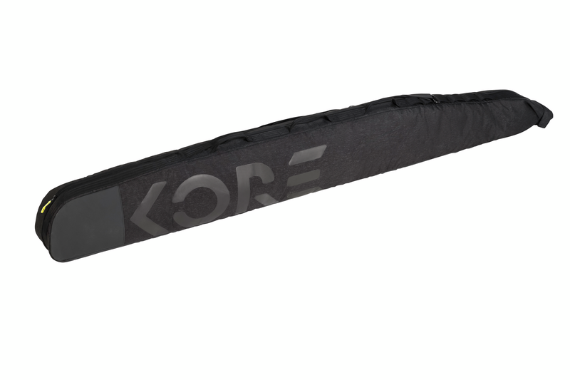 Head Kore Single 220cm Ski Bag 2024 - Black ski bag with a zippered top and two side pockets.