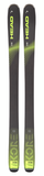 Head Kore X 90 Skis 2024 - Black skis with green accents and a subtle pattern of diagonal lines on top.