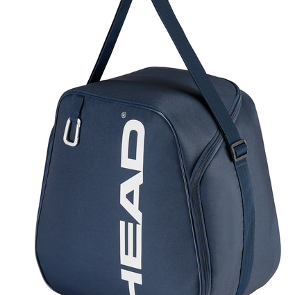 Head Boot Bag 40L 2024 - A dark gray boot bag with a zippered top and white lettering on the side.