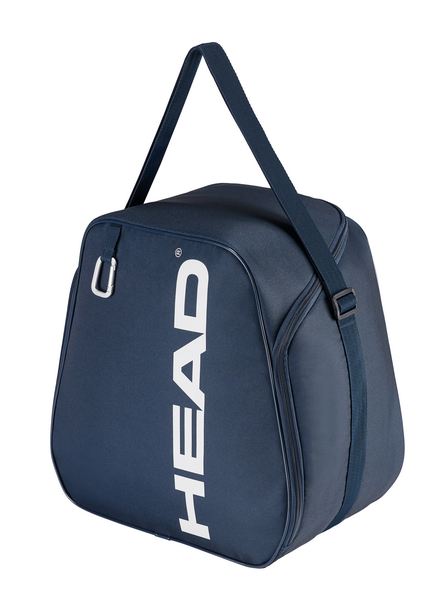 Head Boot Bag 40L 2024 - A dark gray boot bag with a zippered top and white lettering on the side.