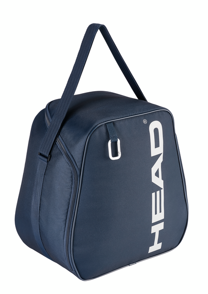 Head Boot Bag 40L 2024 - A dark gray boot bag with a zippered top and white lettering on the front.