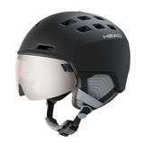 Head Women's Rachel Visor Helmet 2025 - A black helmet with a clear visor and white logo on the side.