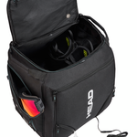 Head Heated Boot Bag - Black boot bag with a zippered top and two side pockets, featuring a white "HEAD" logo on one side.