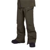 Whitespace 3L Performance Pant 2024 - Dark-colored, solid-colored pants with a zippered pocket on the right thigh and adjustable cuffs at the bottom.