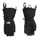 North Face Women's Montana Glove 2025 - A black glove with a white logo on the wrist and a strap closure at the top.