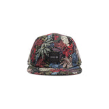 KINETIC ADJUSTABLE CAP 2023 - A black cap with a red and white floral pattern, featuring a small logo on the front.
