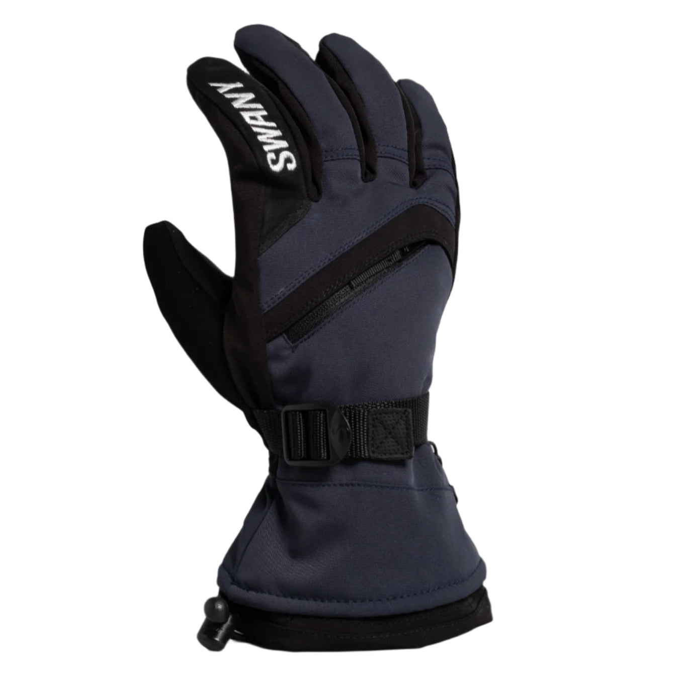 Swany X-Over Glove 2025 - A black glove with a white logo on the wrist strap and a textured palm.