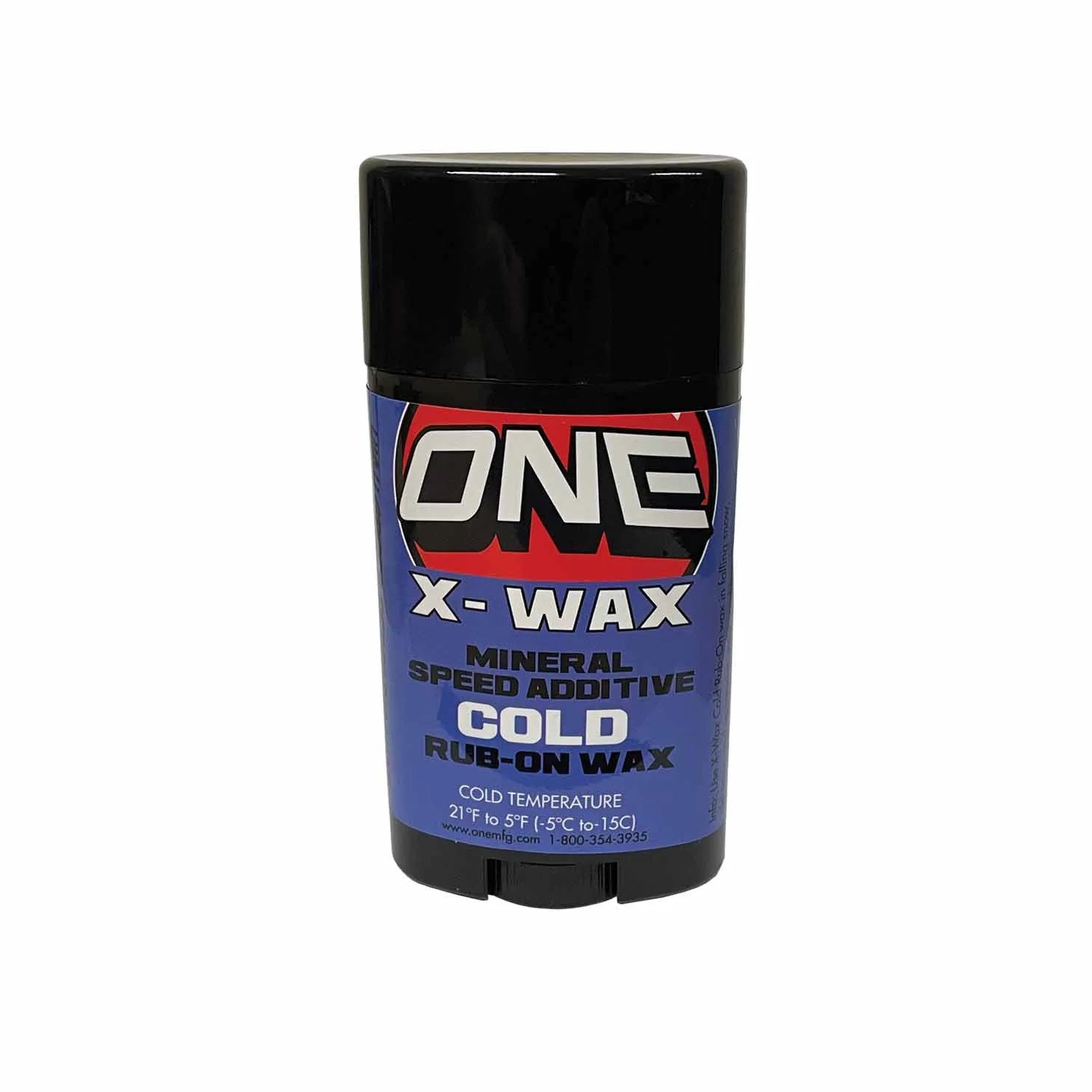 Oneball X-Wax Twist Up With Cork Pad 2025 - A blue and red cylindrical container with a black cap, featuring the brand name "ONE" in white letters on the front.