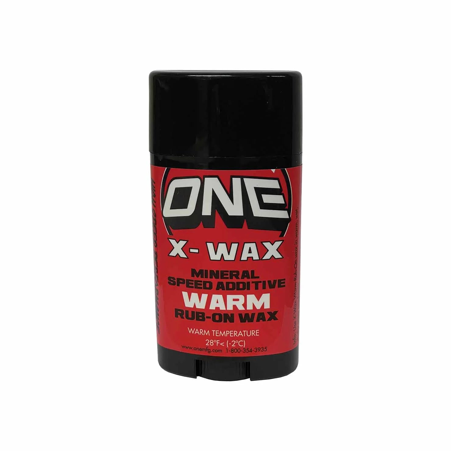 Oneball X-Wax Twist Up With Cork Pad 2025 - A red and black cylindrical container with a cork pad on top, featuring the brand name "ONE" in large white letters at the top.