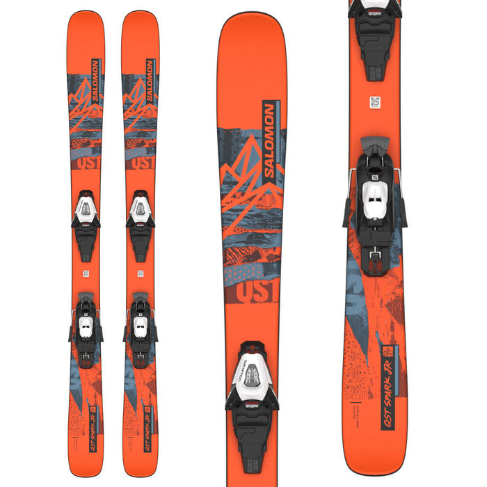 Salomon Junior QST Spark System skis with C5 bindings 2024