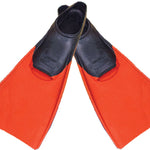 Finis Long Floating XL Swim Fins - These bright orange swim fins have a textured surface and are designed for long-distance swimming, with an extra-large size suitable for larger feet.