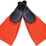 Finis Long Floating XL Swim Fins - These bright orange swim fins have a textured surface and are designed for long-distance swimming, with an extra-large size suitable for larger feet.