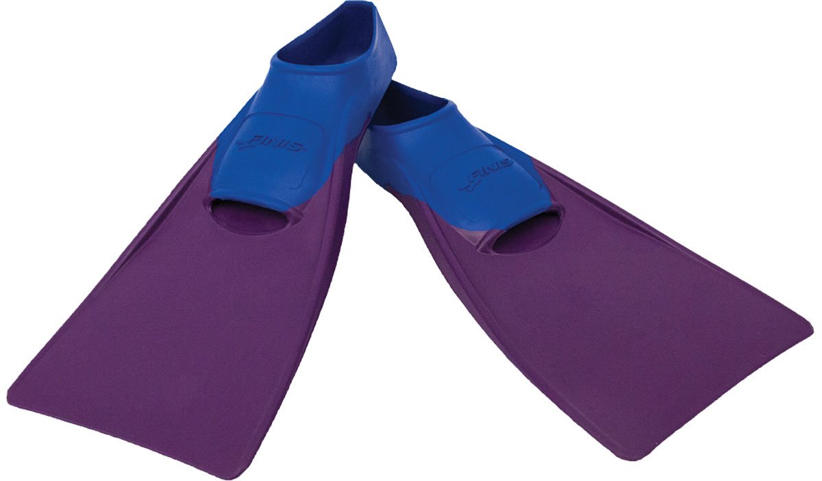 Finis Junior's Long Floating Swim Fins - These long, bright blue fins have a textured surface and are designed for junior swimmers.