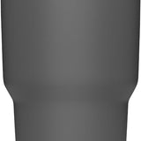 Yeti Rambler 30 oz. Tumbler with Magslider Lid - A dark-colored tumbler with a clear lid and silver hardware.