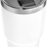 Yeti Rambler 30 oz. Tumbler with Magslider Lid - A stainless steel tumbler with a clear lid and a black MagSlider lid handle.