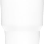 Yeti Rambler 30 oz. Tumbler with Magslider Lid - A white tumbler with a silver lid and a small, rectangular logo on the front that says "YETI" in gray letters.