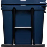 Yeti Tundra Haul Wheeled Cooler - A large, dark blue wheeled cooler with a handle on top and two wheels at the bottom.
