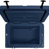 Yeti Tundra Haul Wheeled Cooler - Large, rectangular cooler with a handle on top and wheels at the bottom. It has a dark gray color with a textured surface.