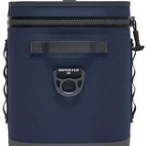 Yeti Hopper Flip 18 Personal Cooler - A dark gray cooler with a zippered top and handle on the right side, featuring a small logo in white letters that reads "YETI" near the bottom.