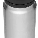 Yeti Rambler 26 oz. Bottle With Chug Cap - A stainless steel water bottle with a black chug cap and handle on top.
