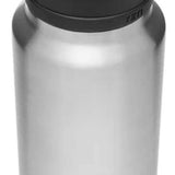 Yeti Rambler 36 oz. Bottle With Chug Cap - A stainless steel water bottle with a black chug cap and handle on top.