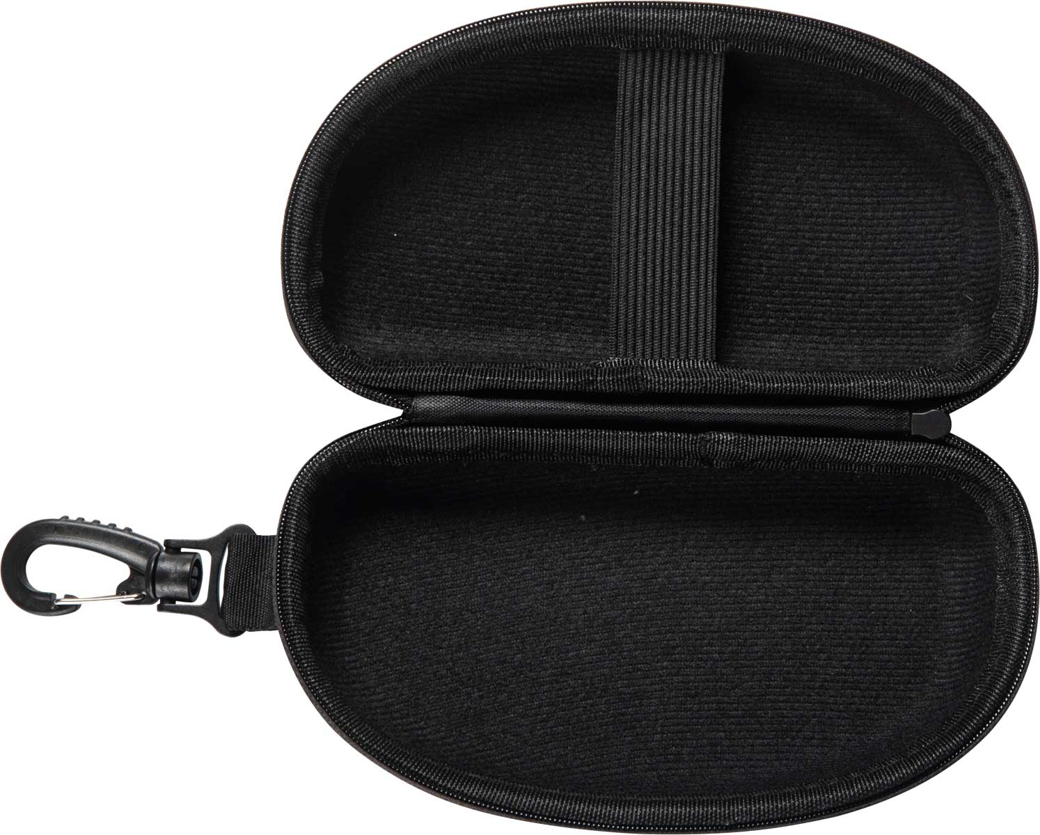 Arena Swim Goggle Case - Black zippered pouch with a handle on top, made of durable material.