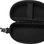 Arena Swim Goggle Case - Black zippered pouch with a handle on top, made of durable material.